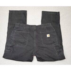 Carhartt Relaxed Duck‎ Pants Mens 38x30 B324-BLK Workwear Black Triple Stitched